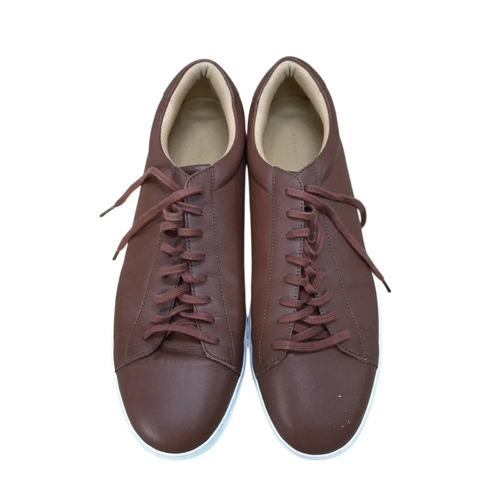 Oliver Cabell Low 1 Casual Shoes Men Size 15 Brown Leather Comfort Sneakers READ